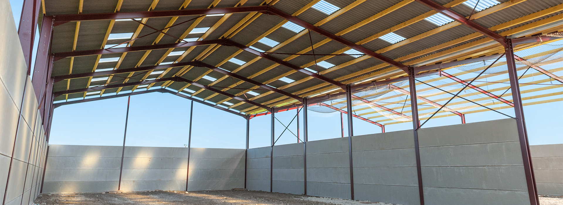 Bâtiment agricole en ossature métallique